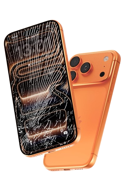 Cracked iPhone screen being replaced by FixVault Dubai technician
